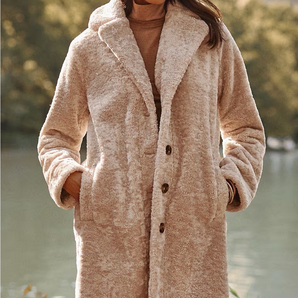 J. Jill Gramercy Sherpa Teddy Coat Jacket XL